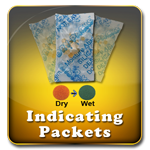 Our Cobalt Chloride FREE indicating Silica Gel beads will turn from Orange to Dark Green when the Silica Gel is about 60% absorbed with moisture. Moisture Indicating Silica Gel Packets.